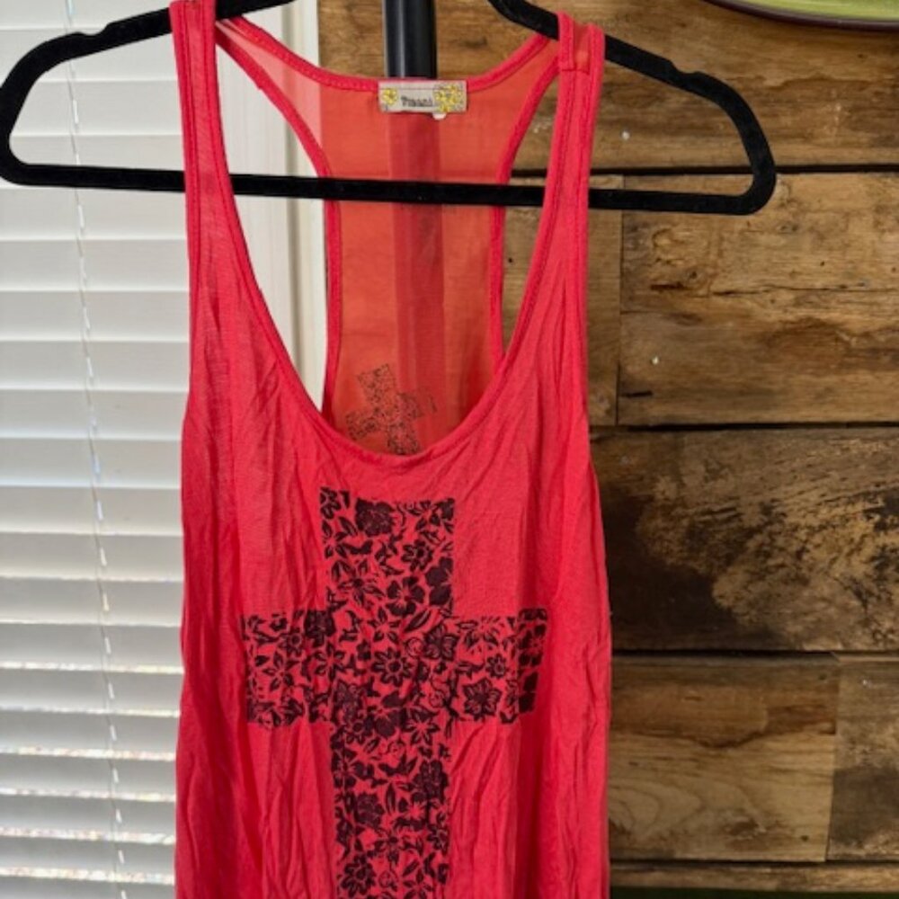 Tmani brand red tank top